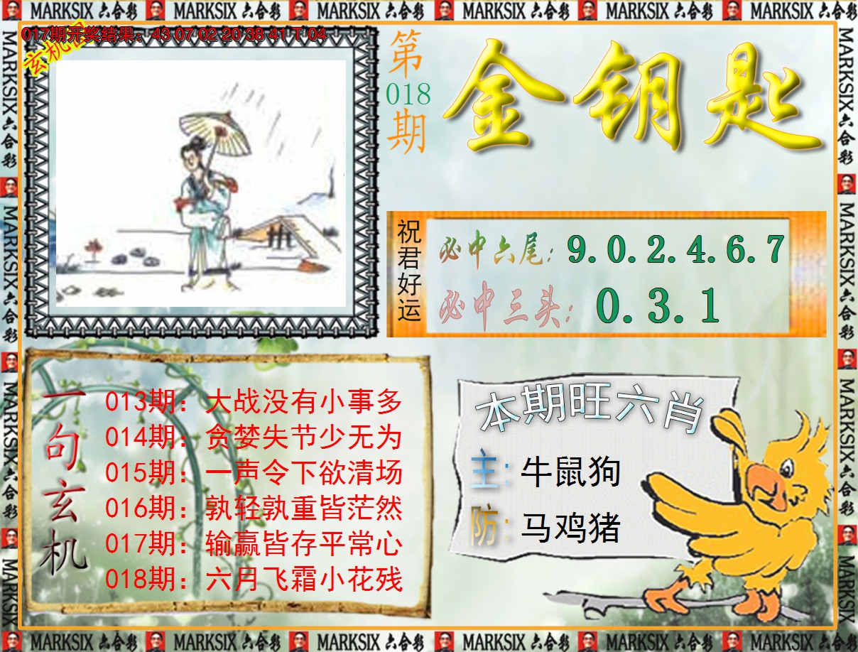 2025018期《澳门金钥匙》