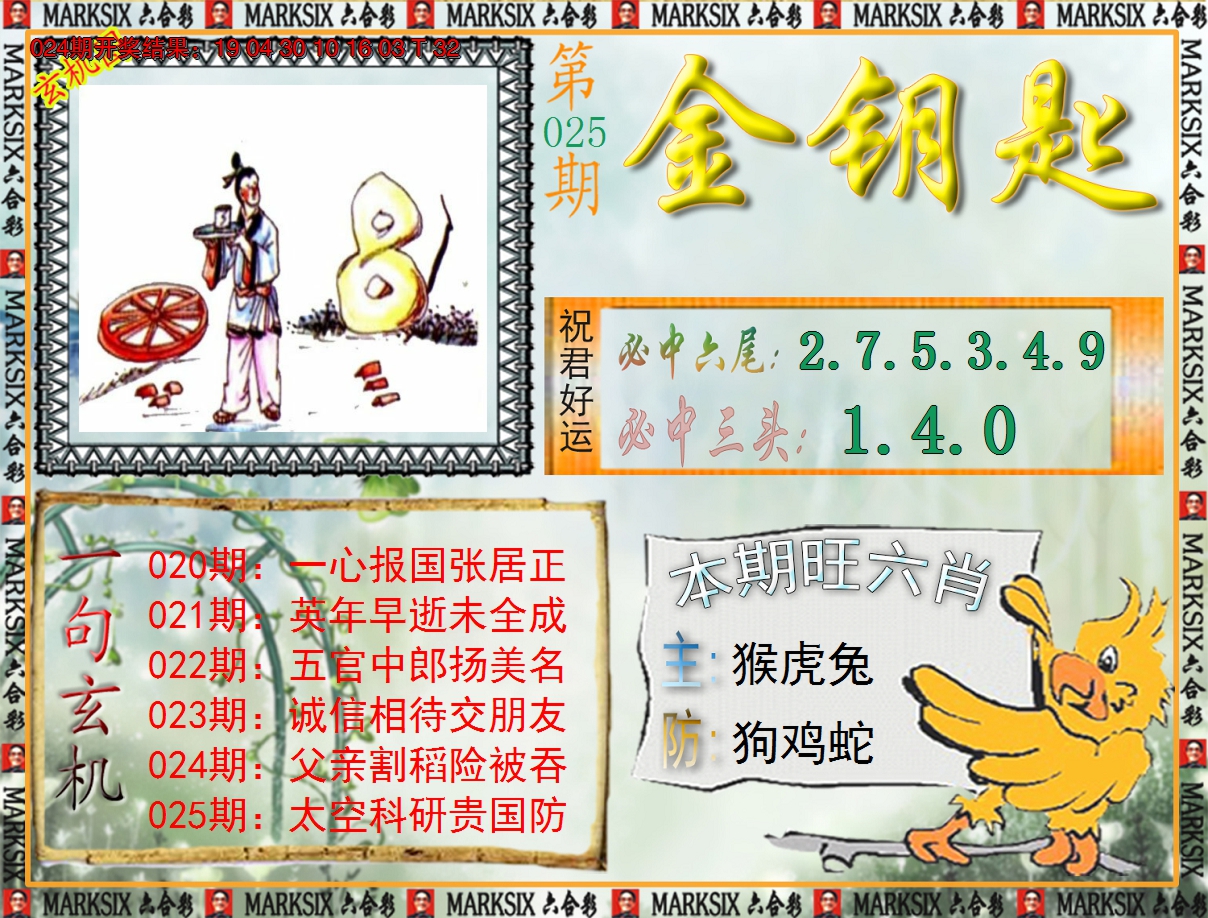 2025025期《澳门金钥匙》