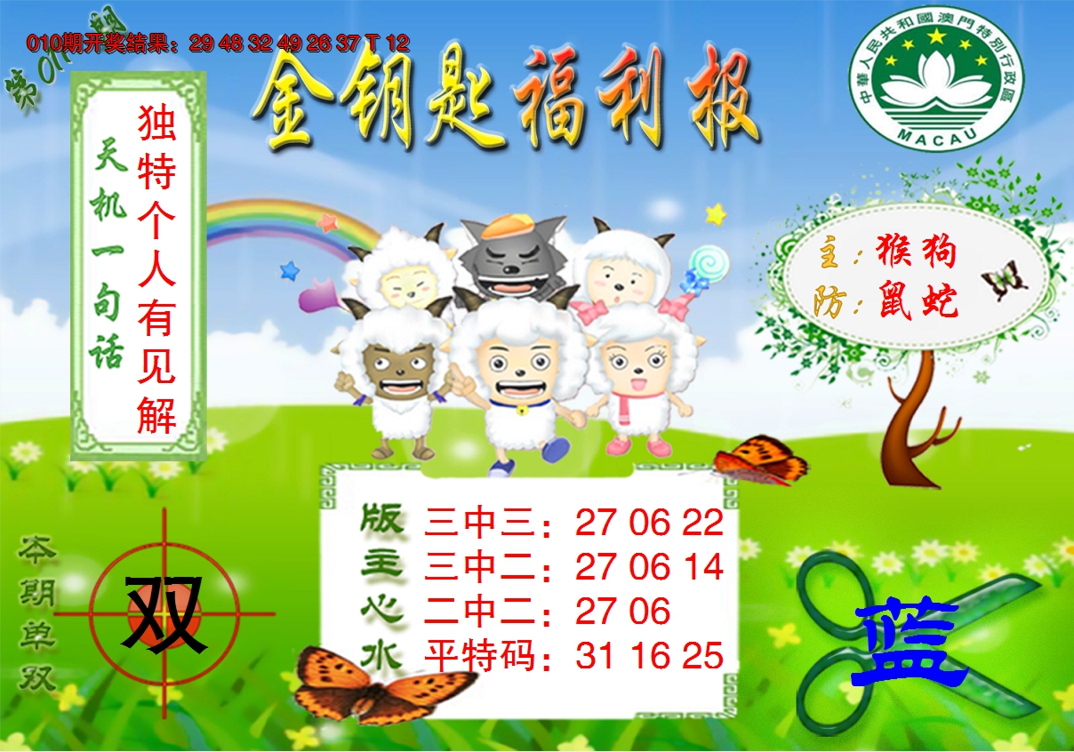 2025011期《金钥匙福利》