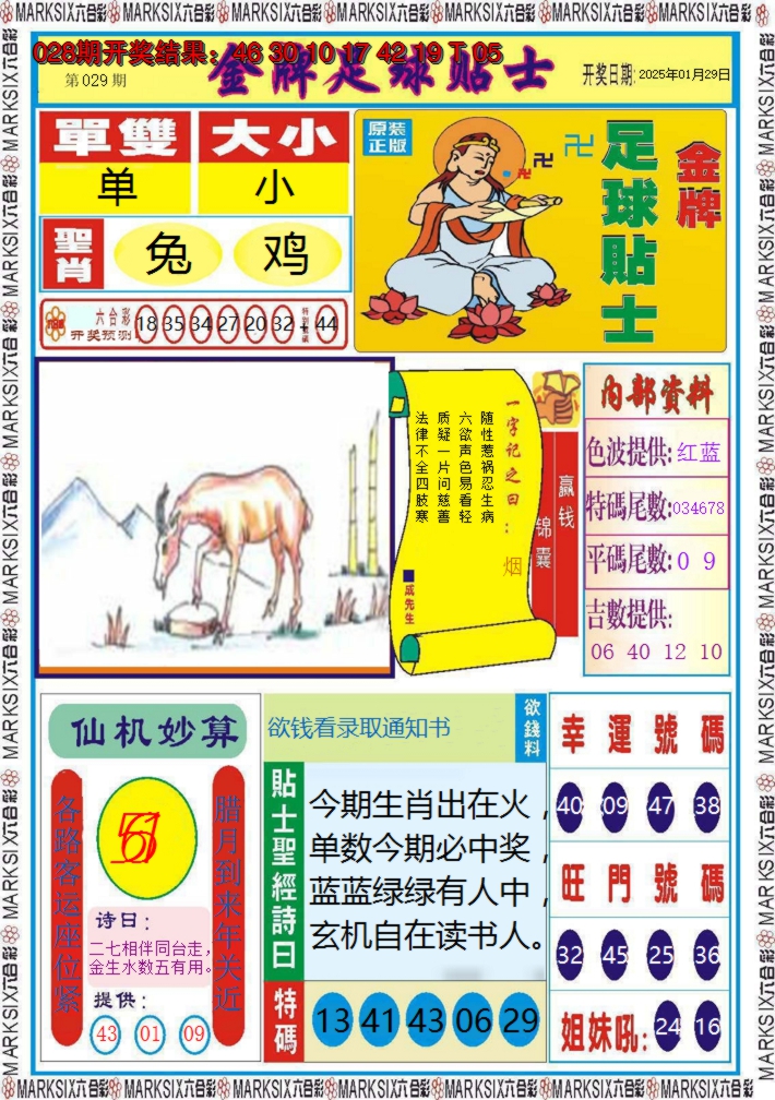 2025029期金牌足球贴士