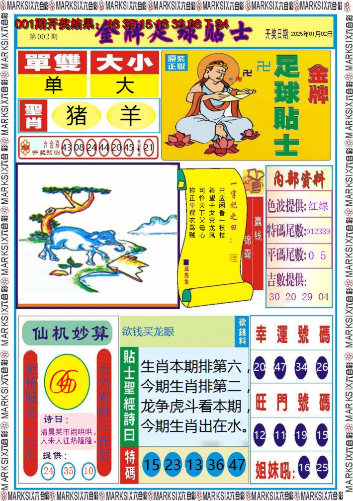 2025002期金牌足球贴士