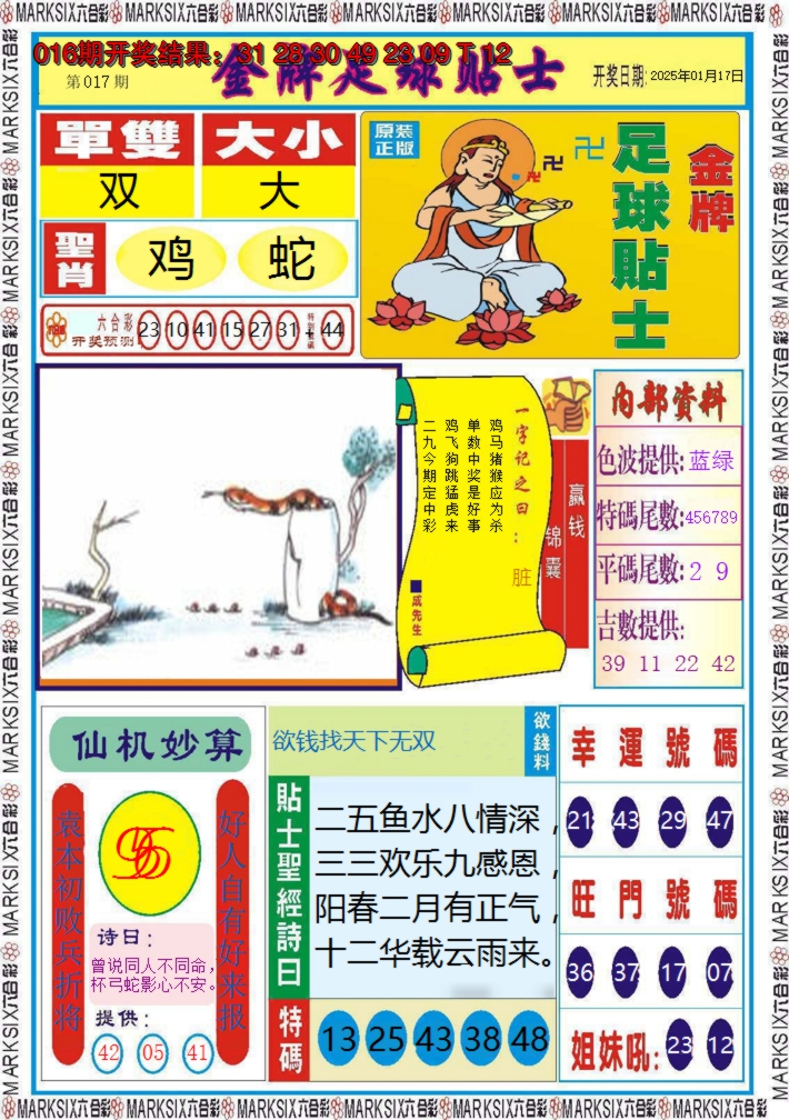 2025017期金牌足球贴士