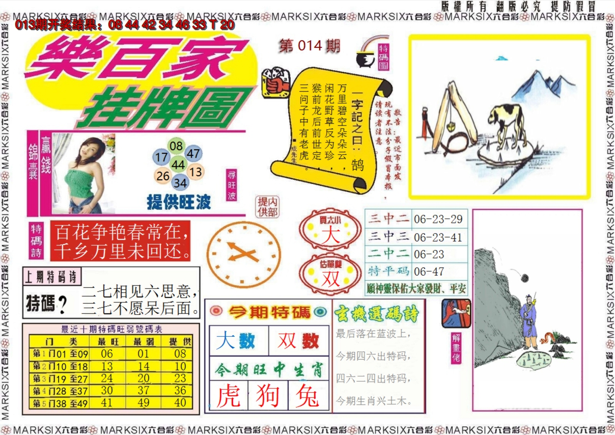 2025014期乐百家挂牌图
