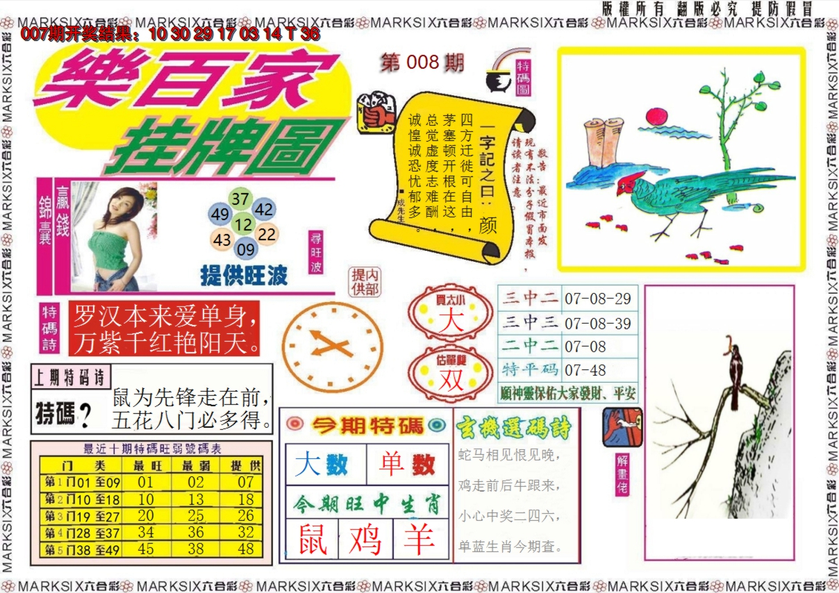 2025008期乐百家挂牌图
