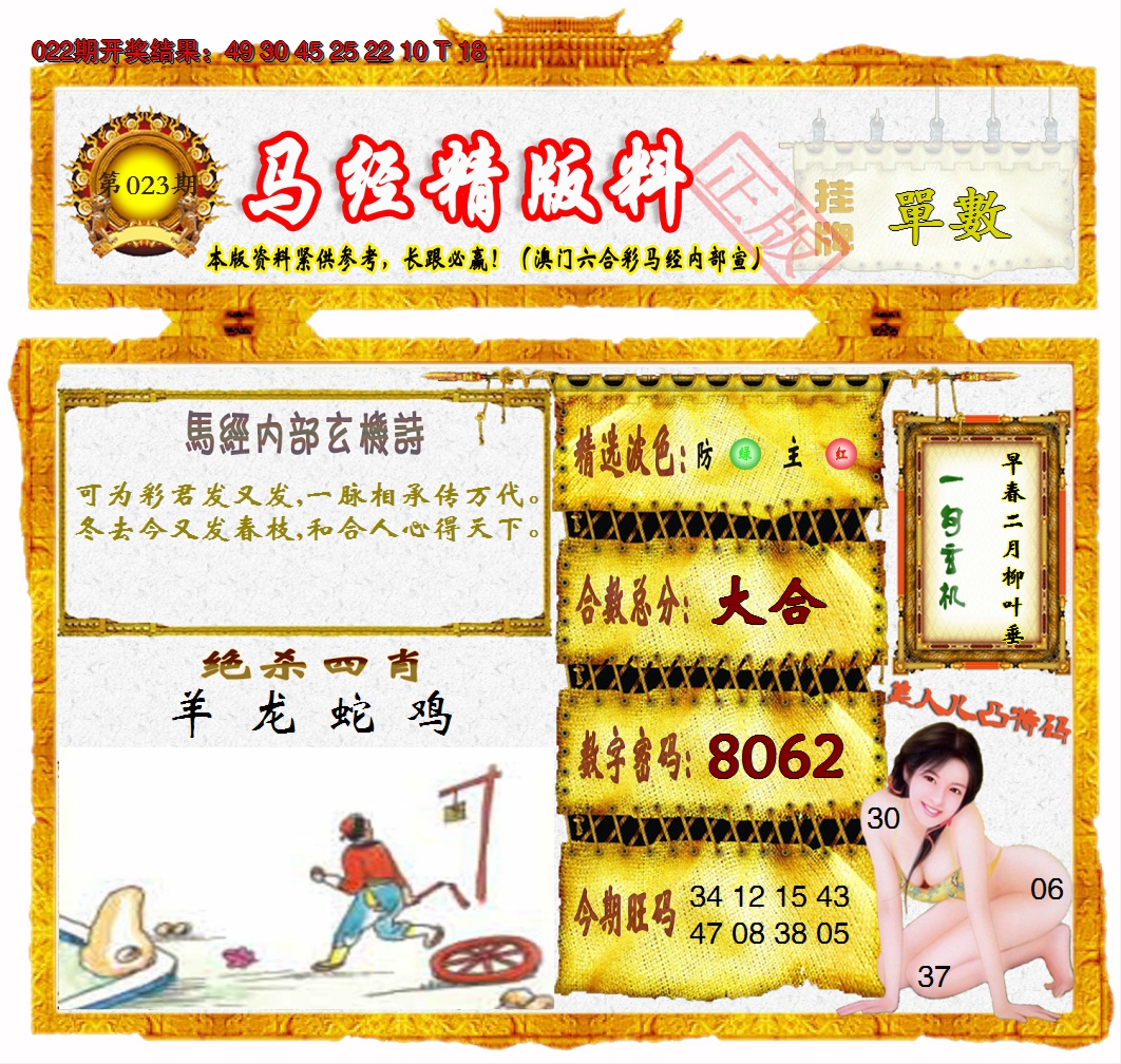 2025023期马经精版料