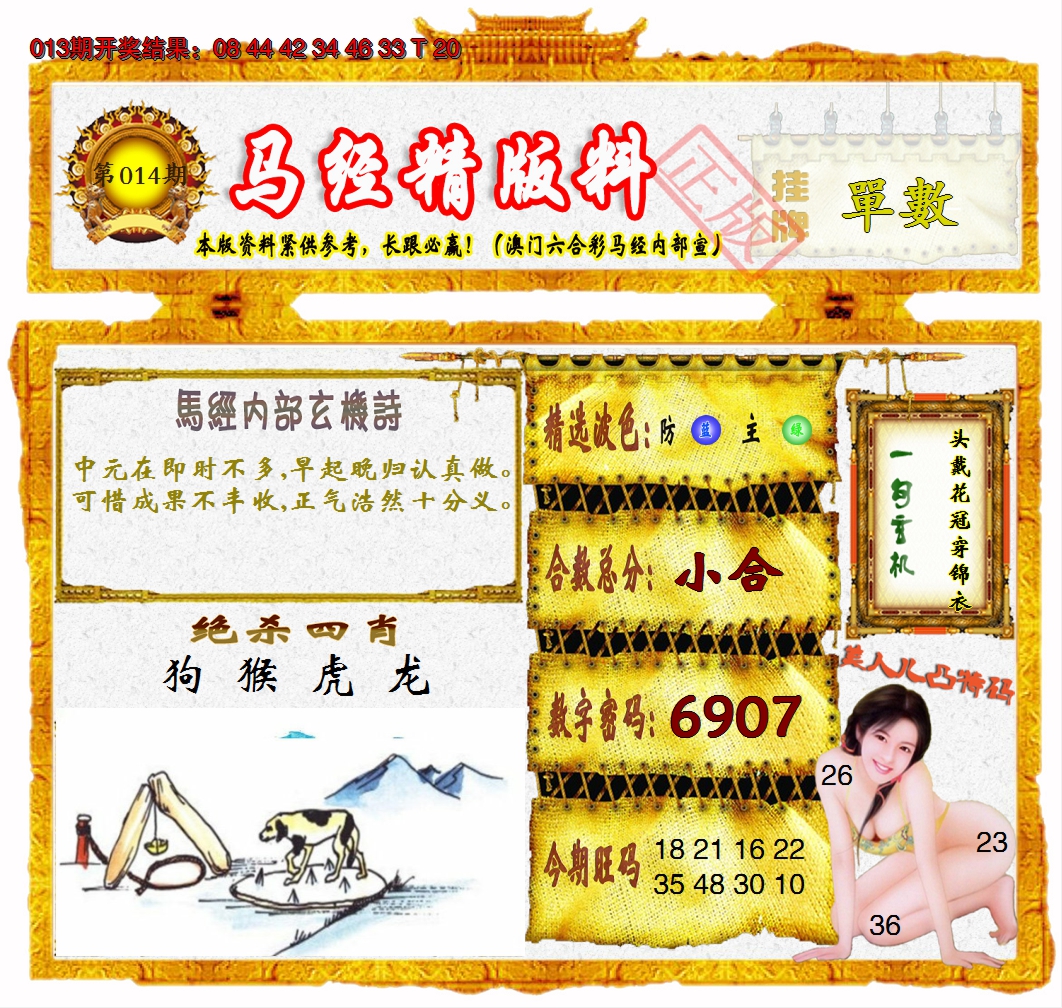 2025014期马经精版料