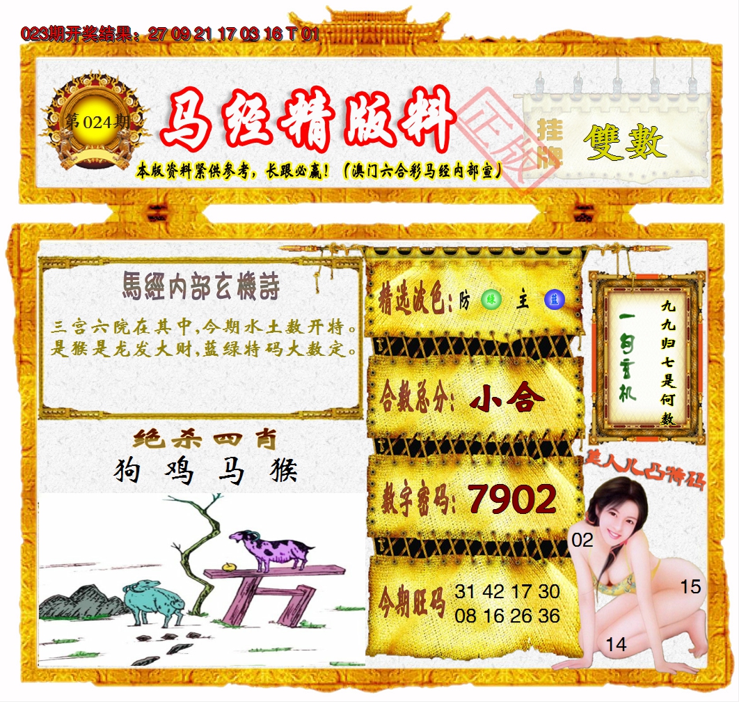 2025024期马经精版料
