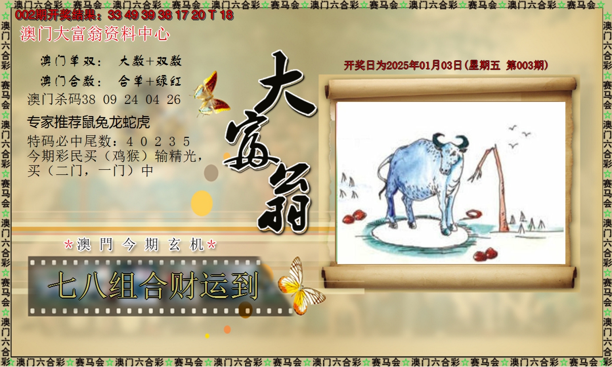 2025003期新大富翁