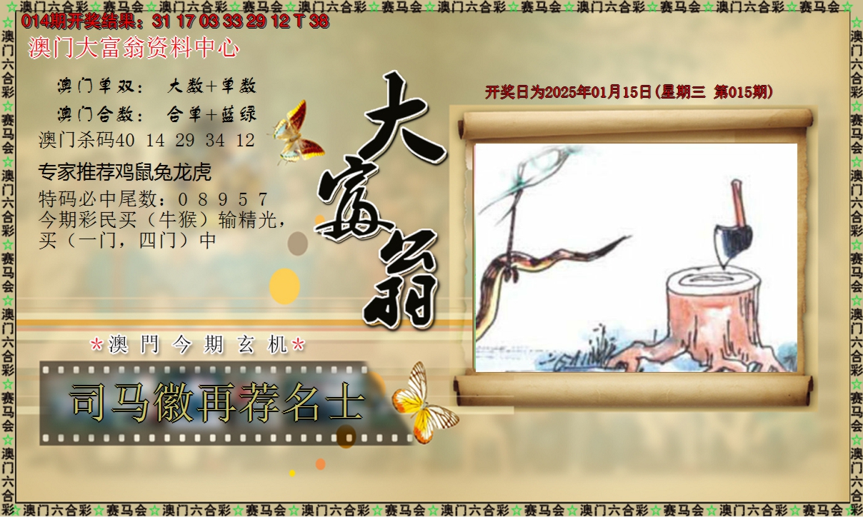 2025015期新大富翁