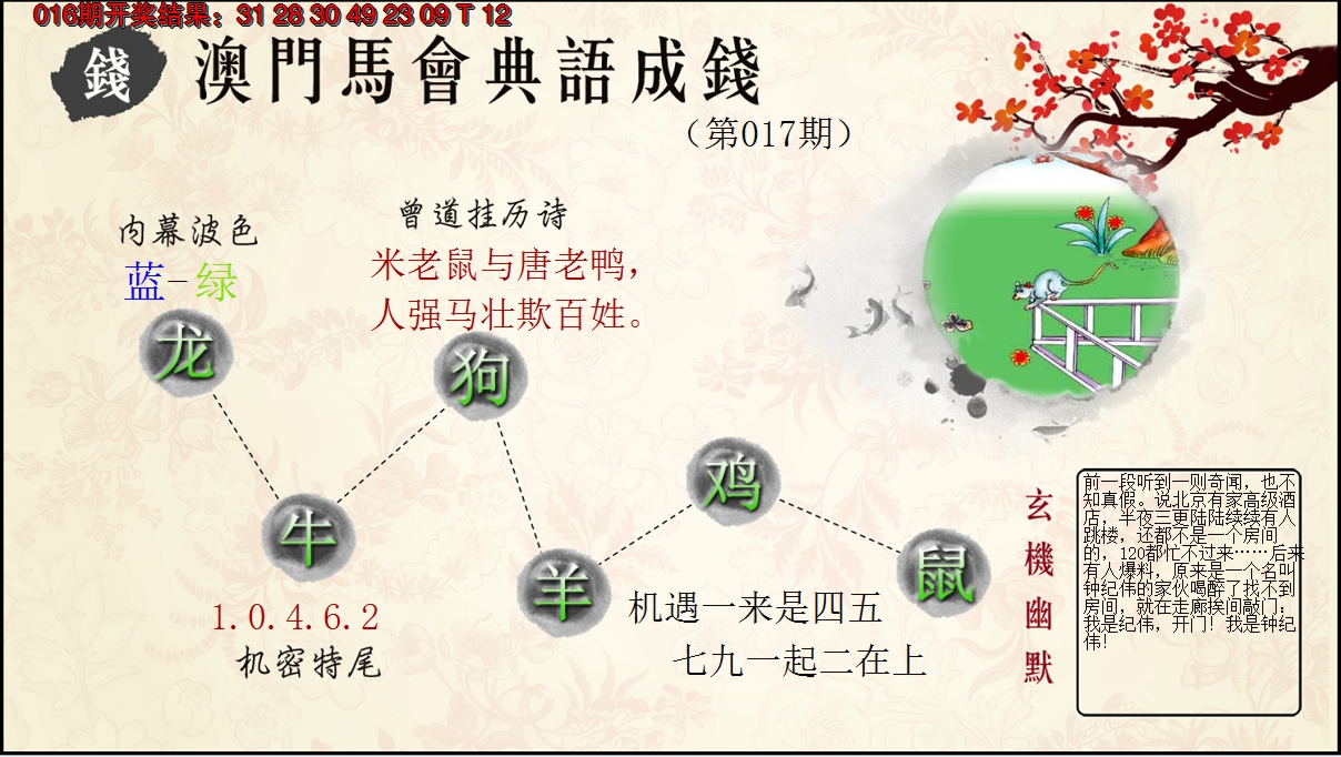2025017期典语成钱