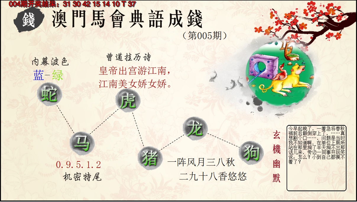 2025005期典语成钱
