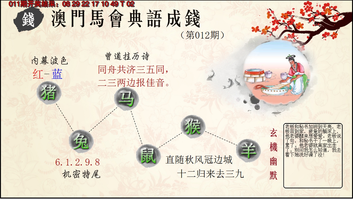 2025012期典语成钱