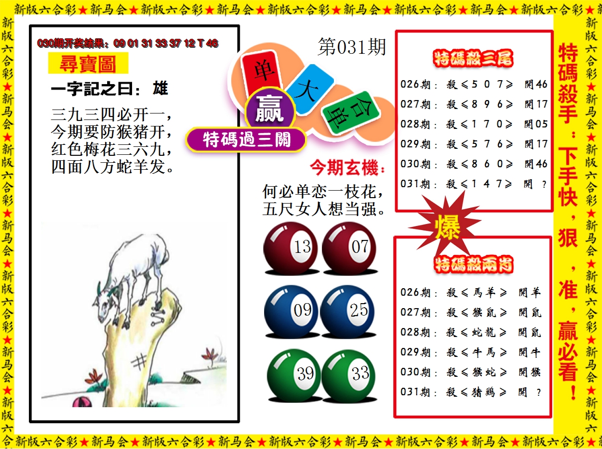 2025031期特码过三关