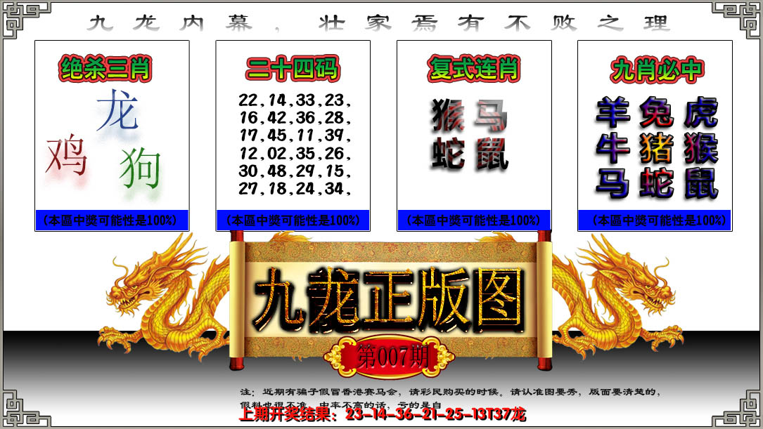 2025007期九龙正版图