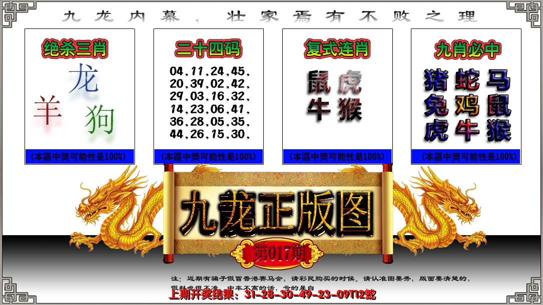 2025017期九龙正版图