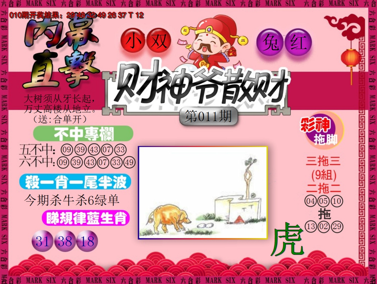 2025011期财神爷散财