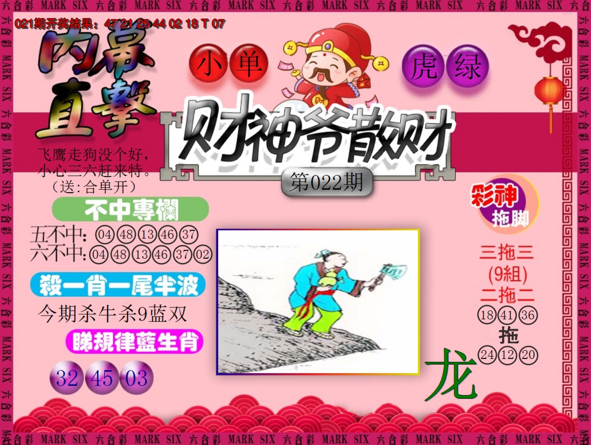 2025022期财神爷散财