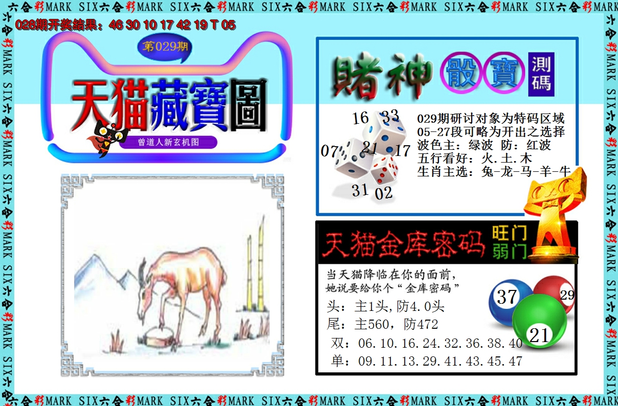 2025029期天猫藏宝图