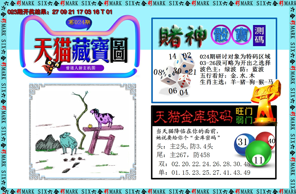 2025024期天猫藏宝图