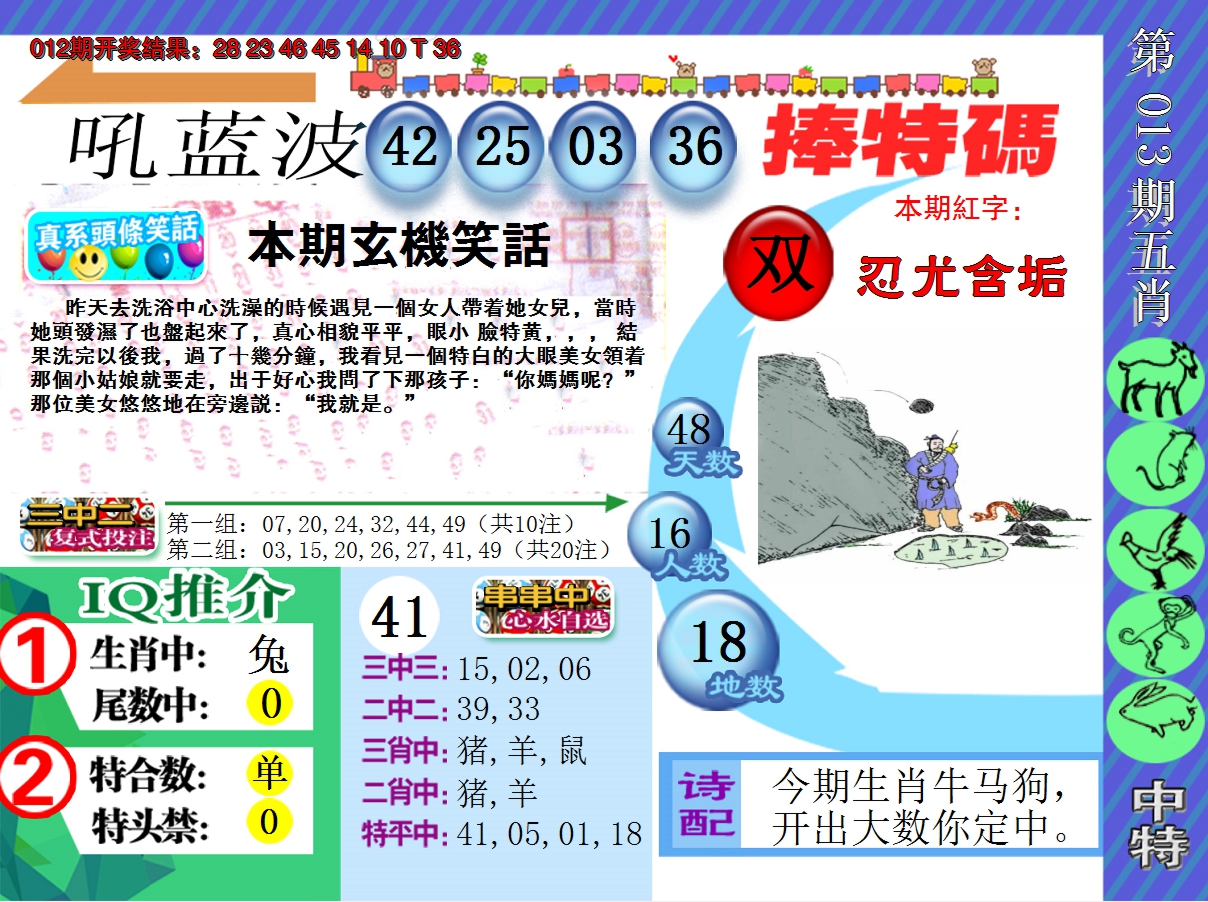 2025013期新特报