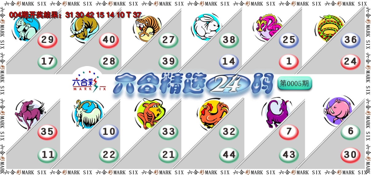 2025005期六合精选24码