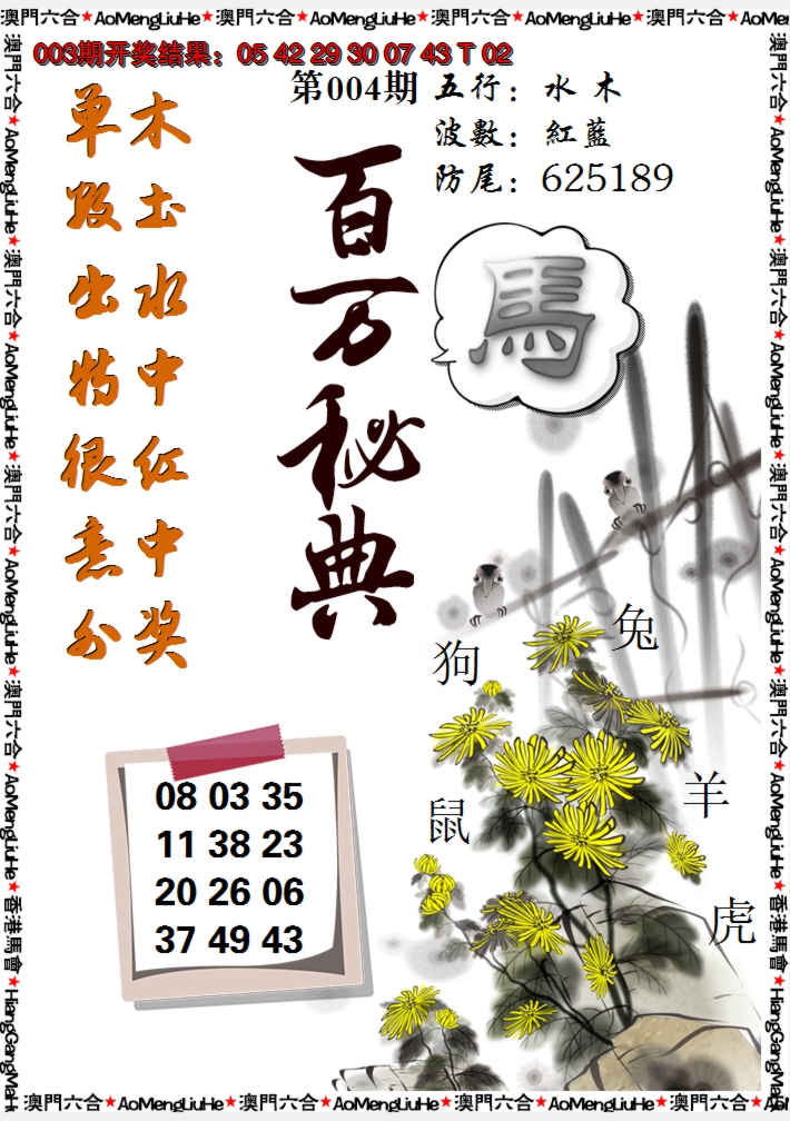 2025004期百万秘典