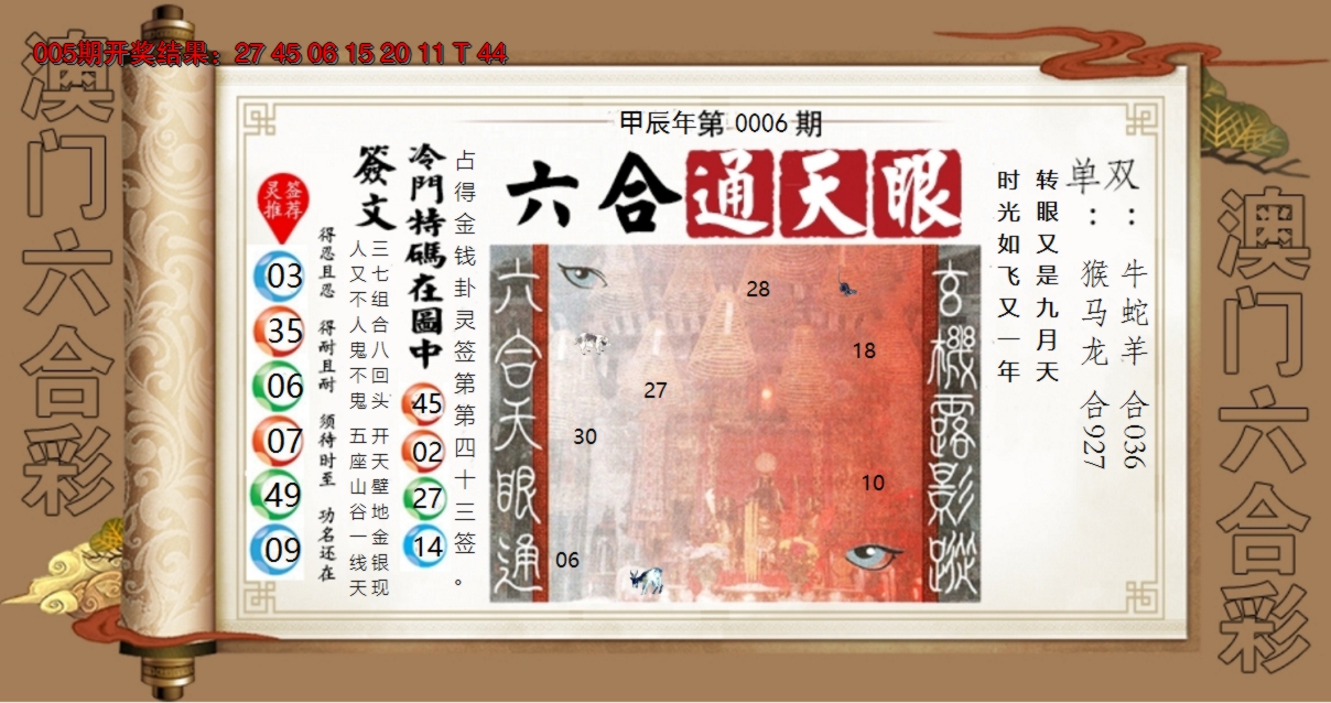 2025006期六合通天眼