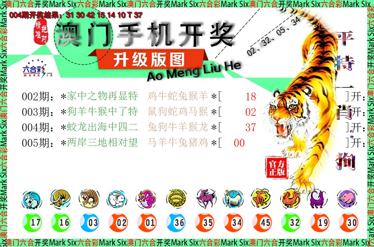2025005期澳门开奖报