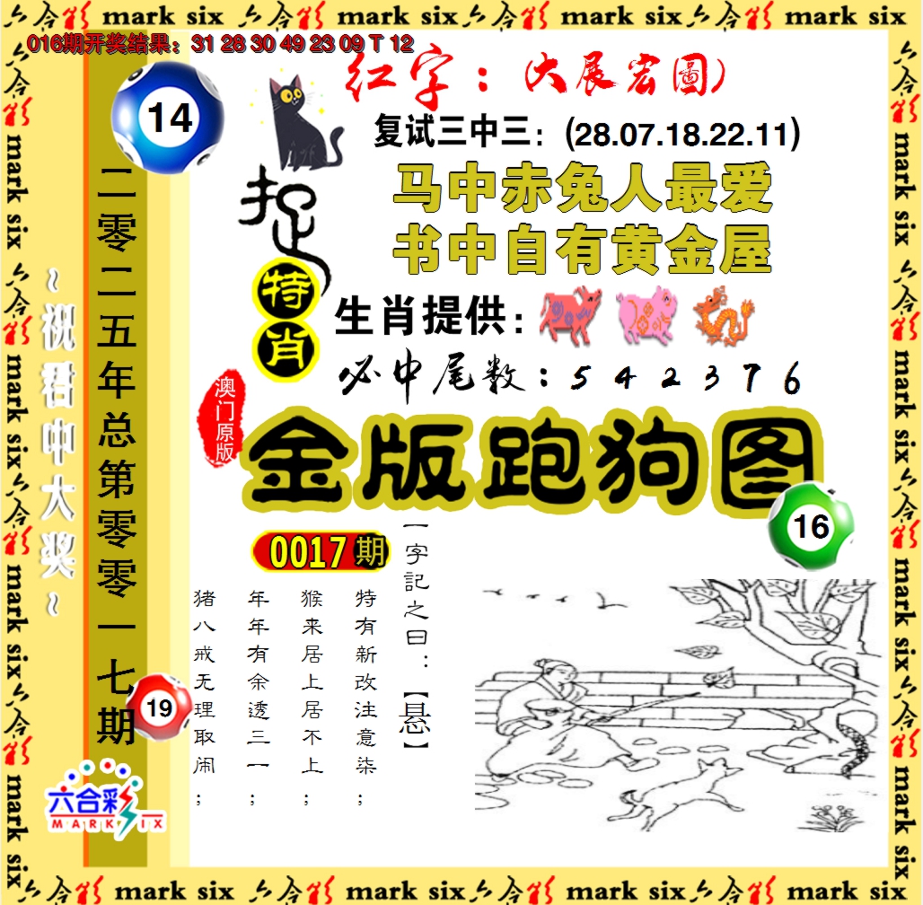 2025017期金版跑狗图