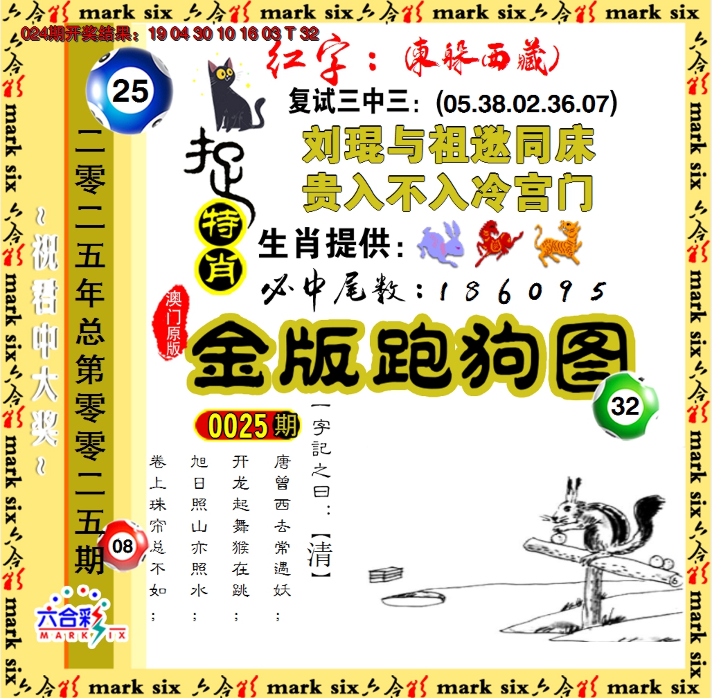 2025025期金版跑狗图
