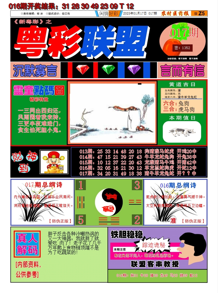2025017期粤彩联盟A