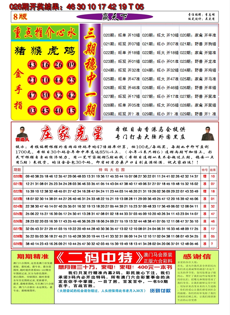 2025029期澳门赢天下B