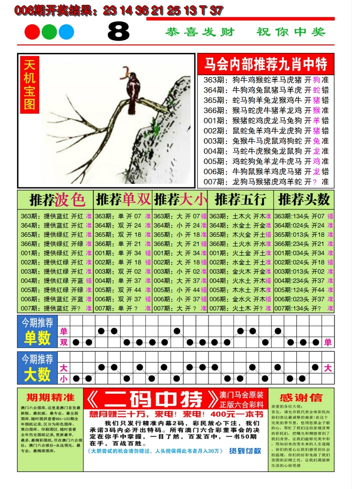 2025007期澳门致富经B