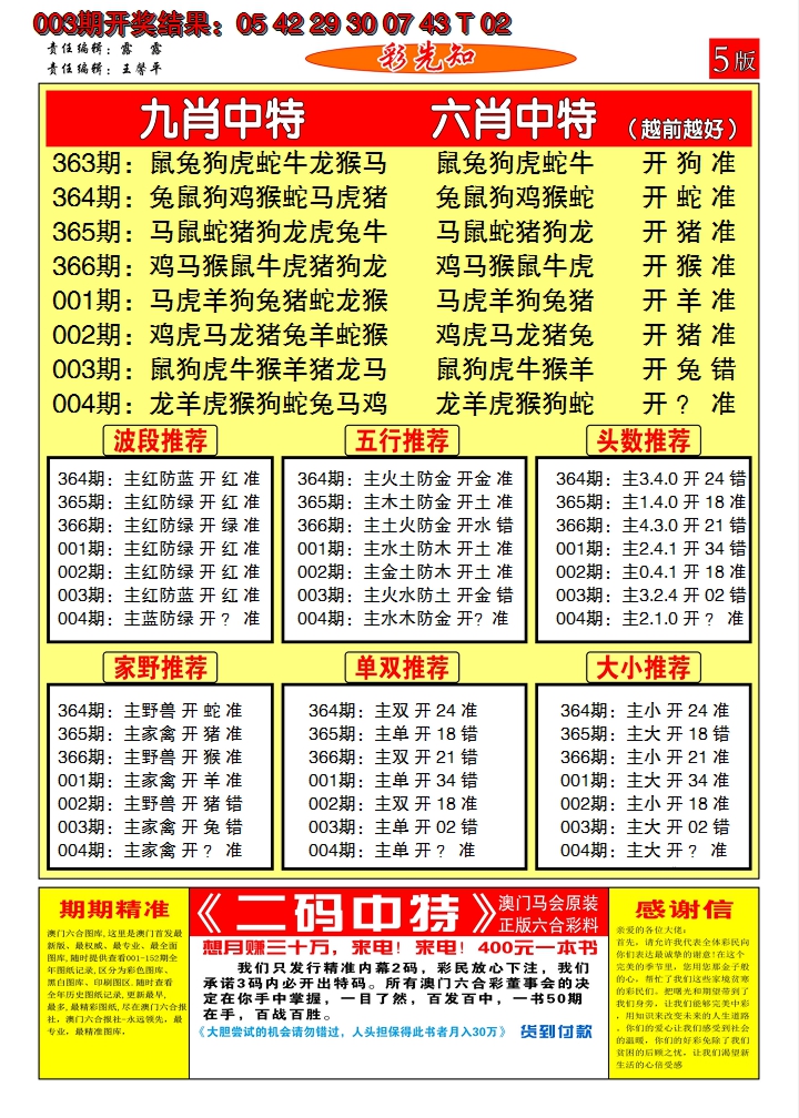 2025004期澳门彩先知D