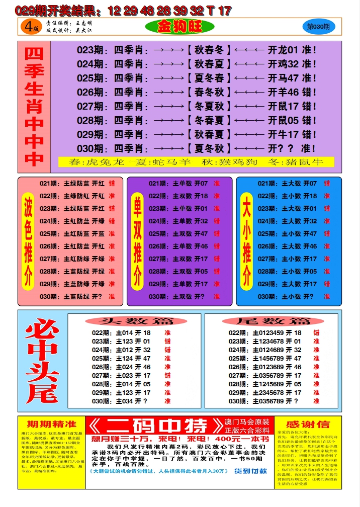 2025030期澳门金狗旺C