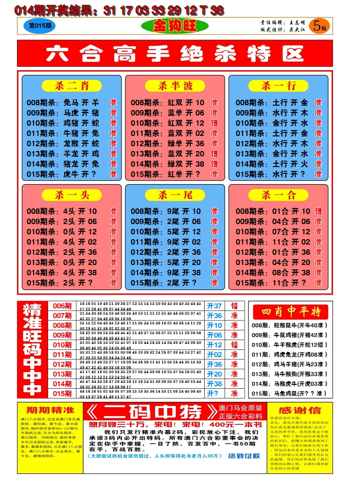 2025015期澳门金狗旺D