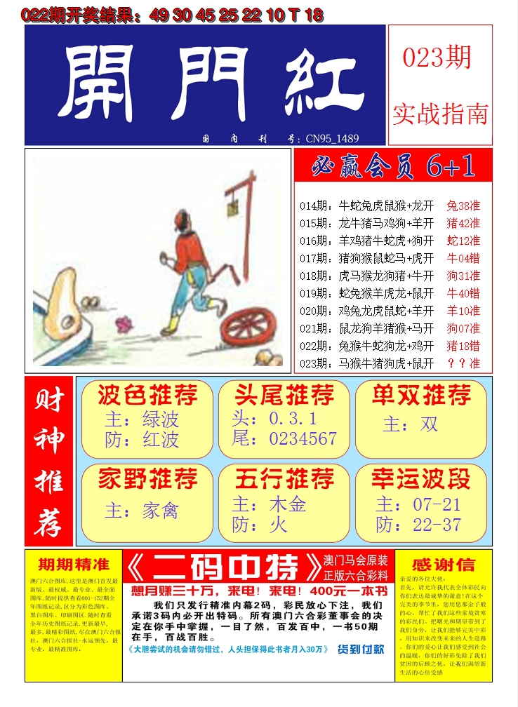 2025023期澳门开门红A