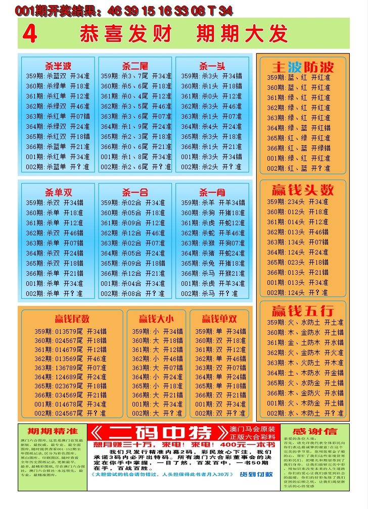 2025002期澳门黄金屋C