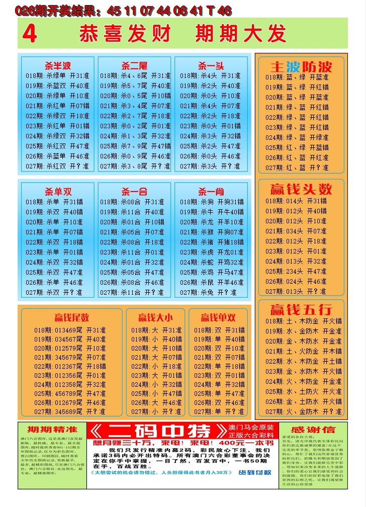 2025027期澳门黄金屋C