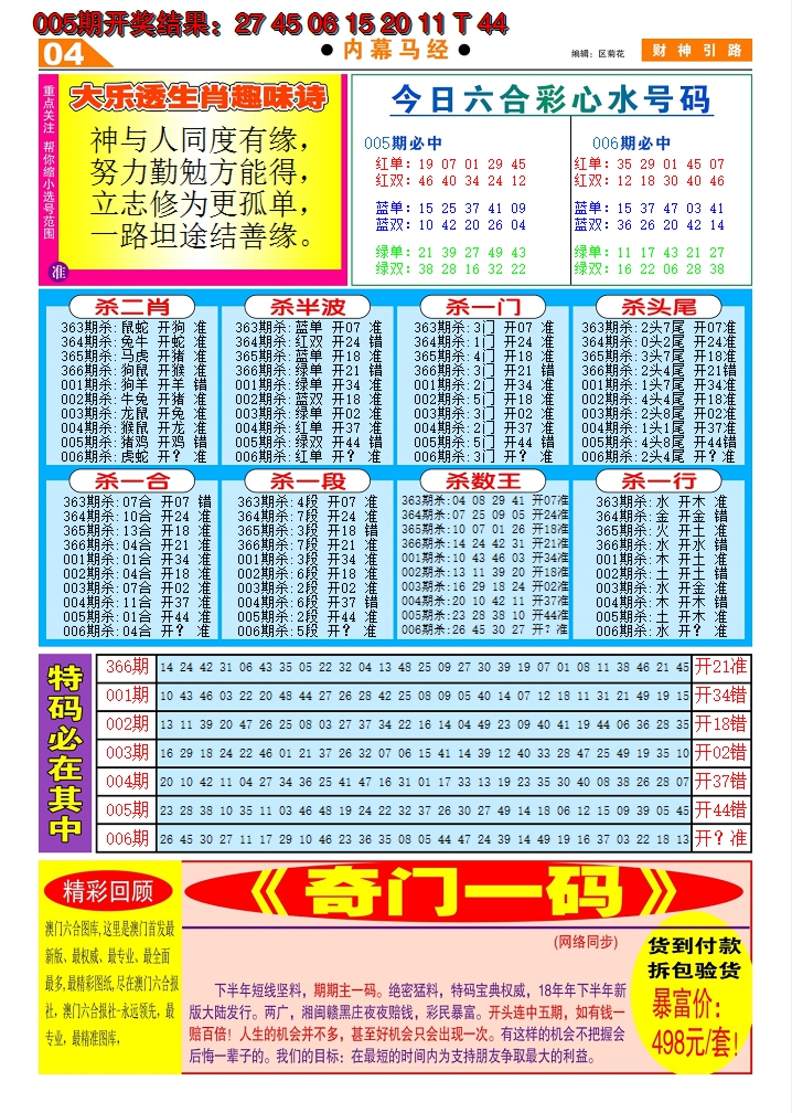 2025006期财神引路C