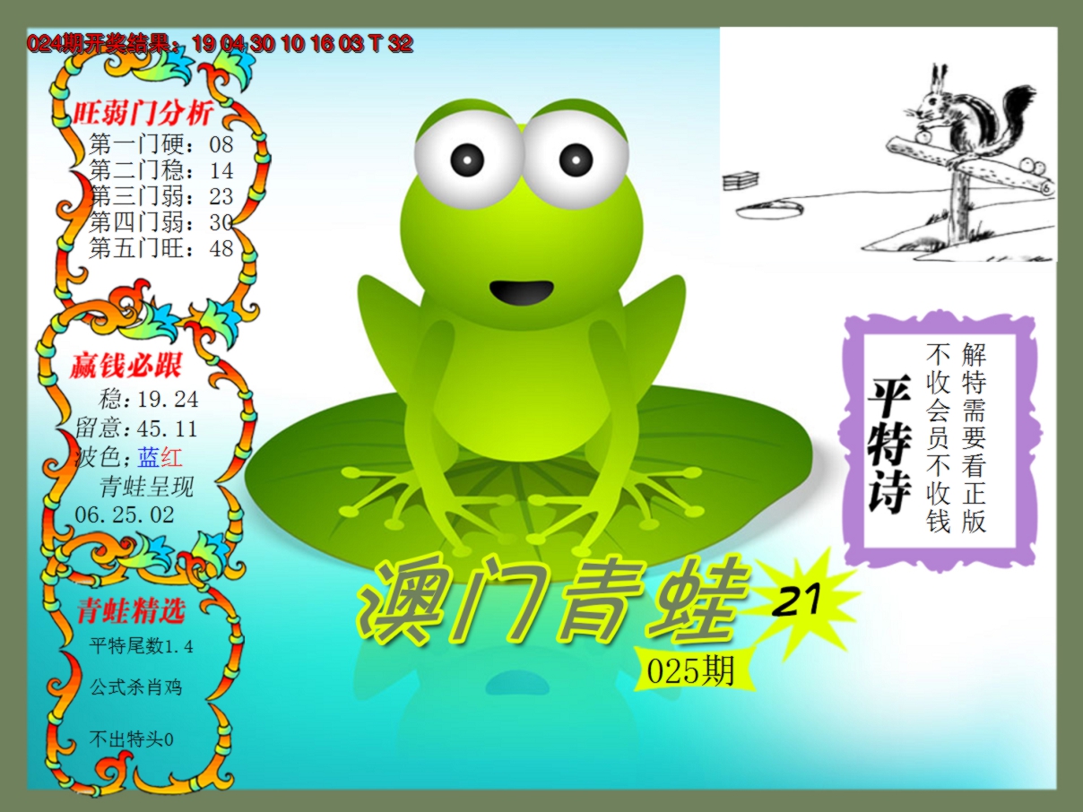 2025025期青蛙系列21