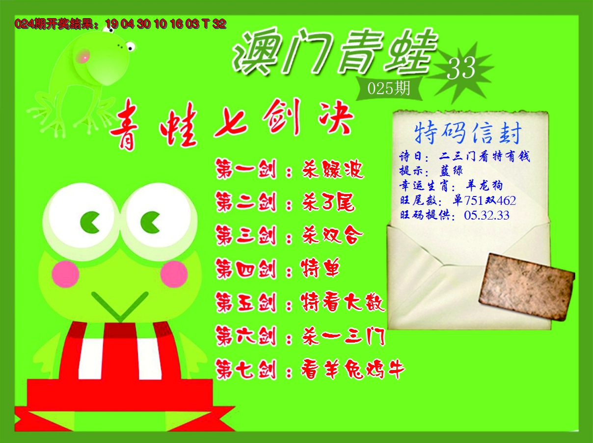 2025025期青蛙系列33