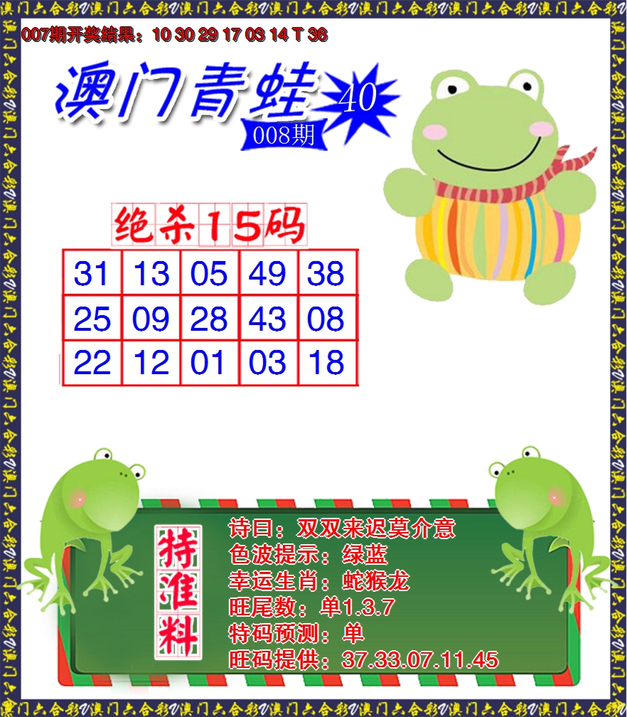 2025008期青蛙系列40