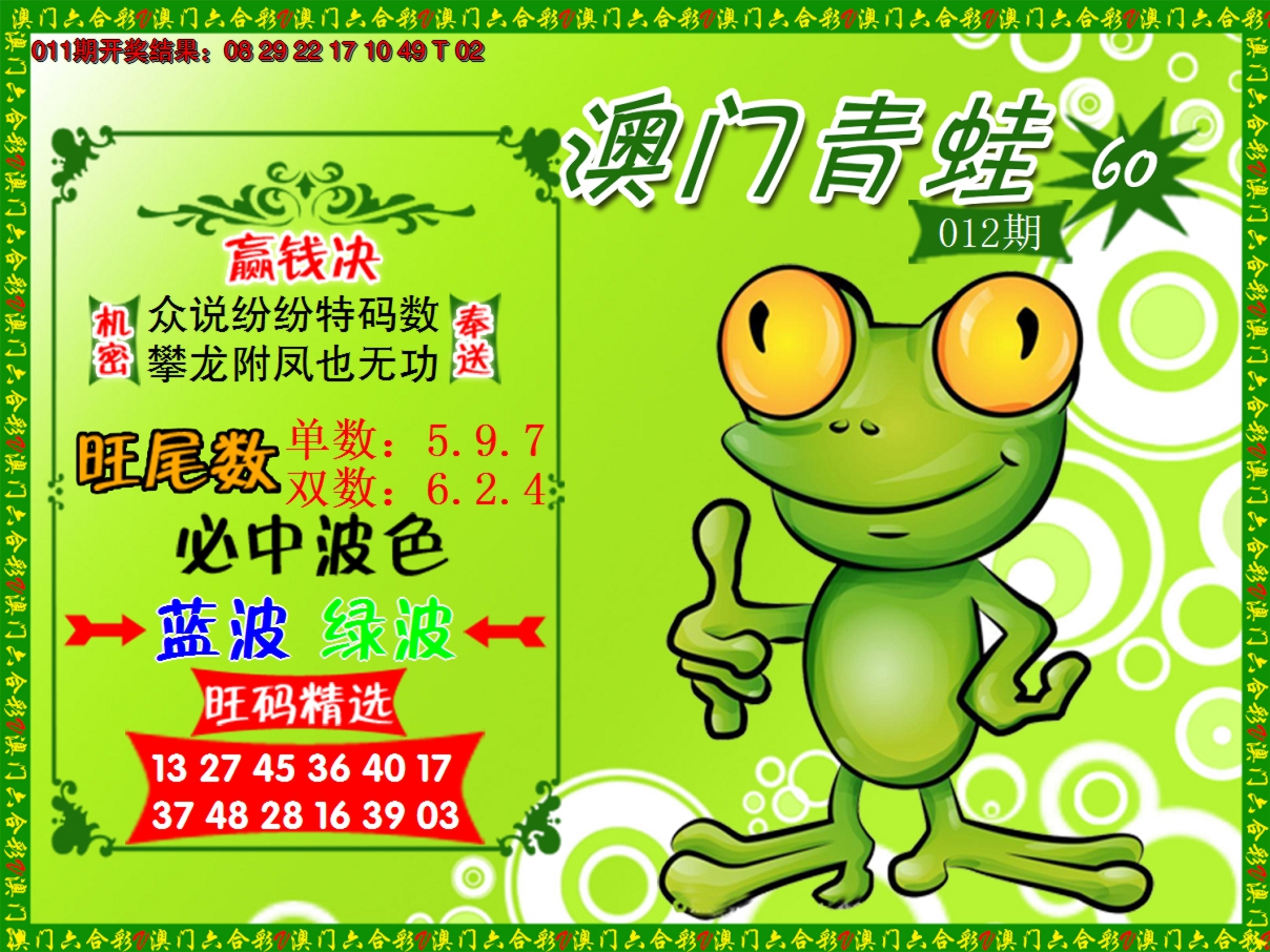 2025012期青蛙系列60