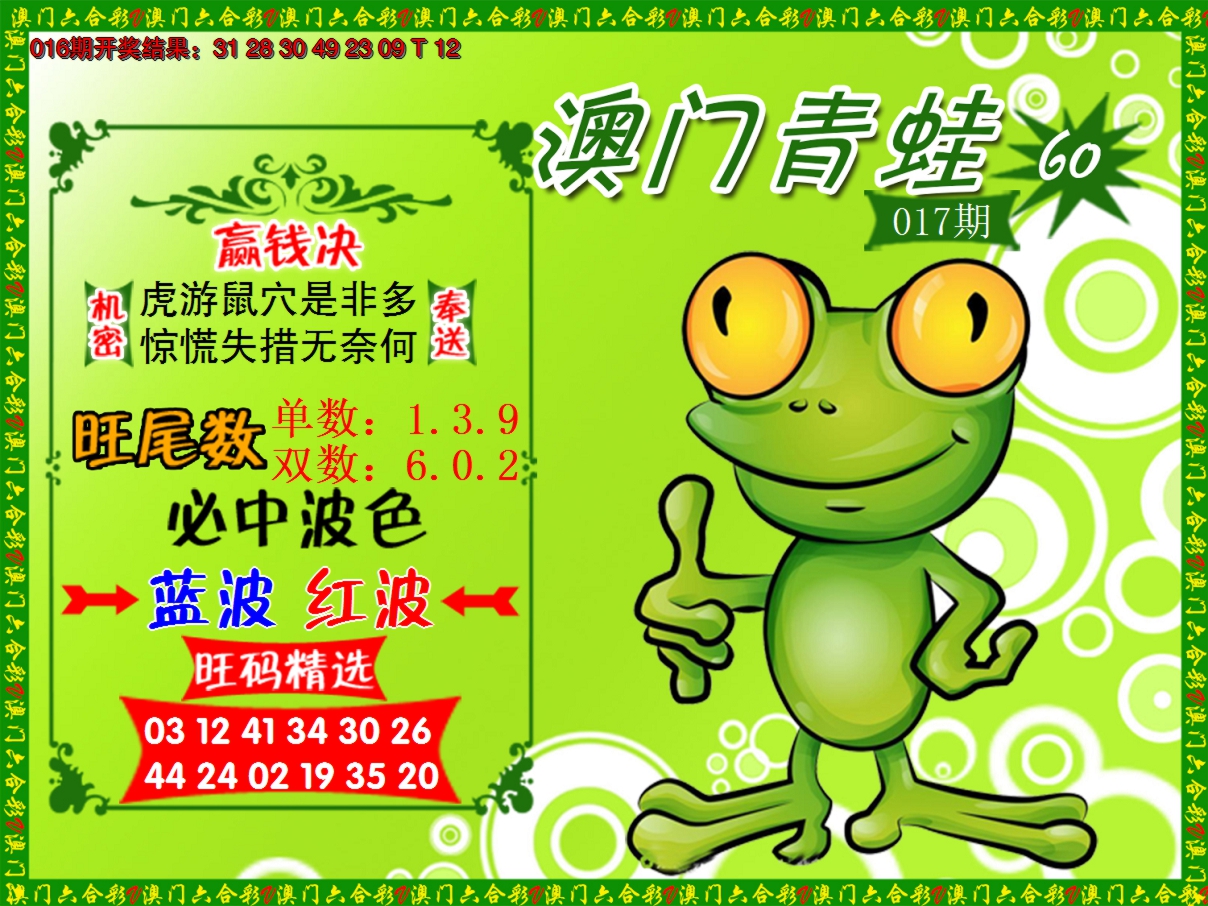 2025017期青蛙系列60