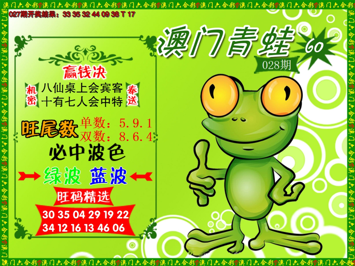2025028期青蛙系列60