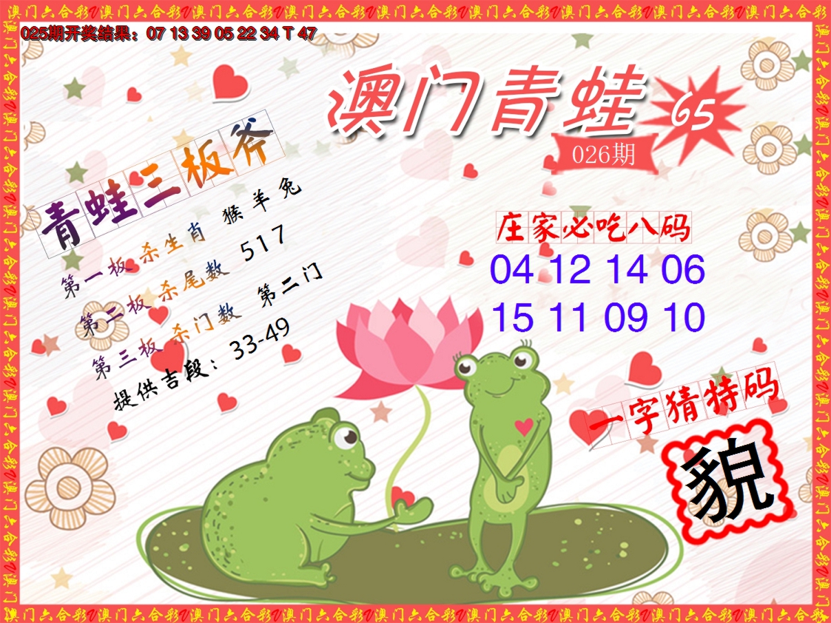 2025026期青蛙系列65