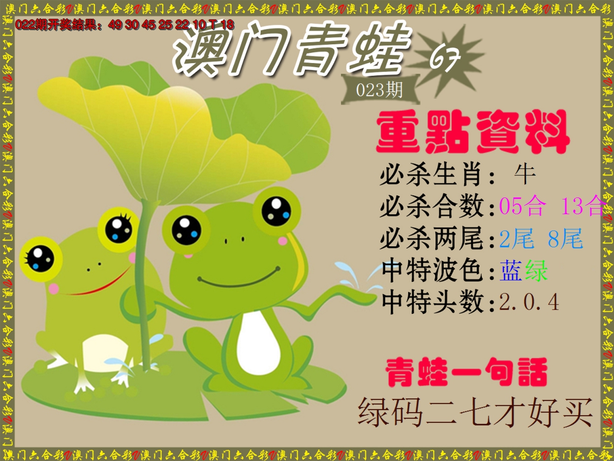 2025023期青蛙系列67