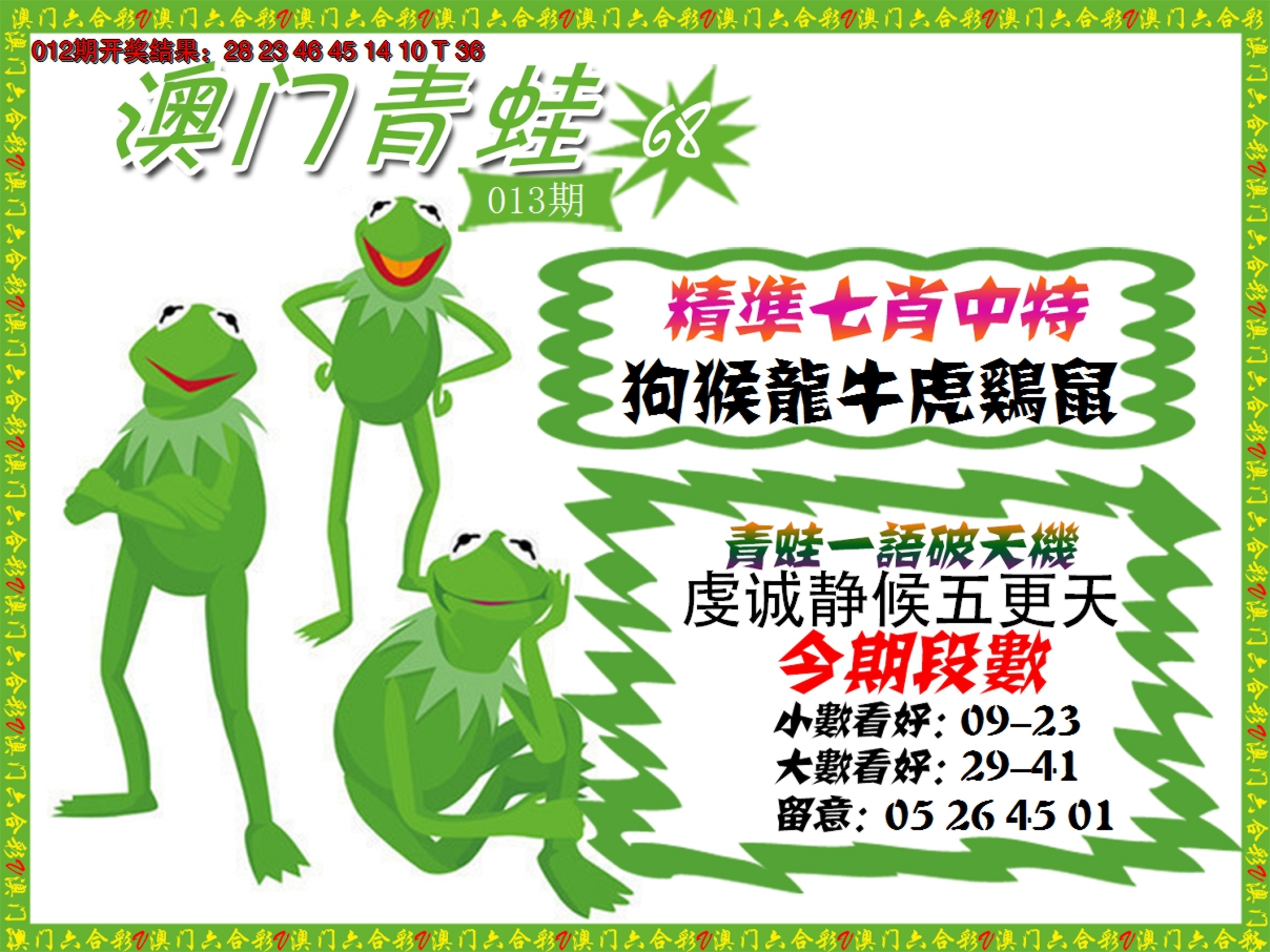 2025013期青蛙系列68