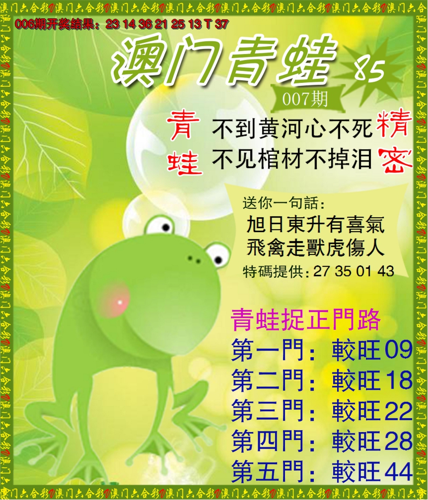 2025007期青蛙系列85